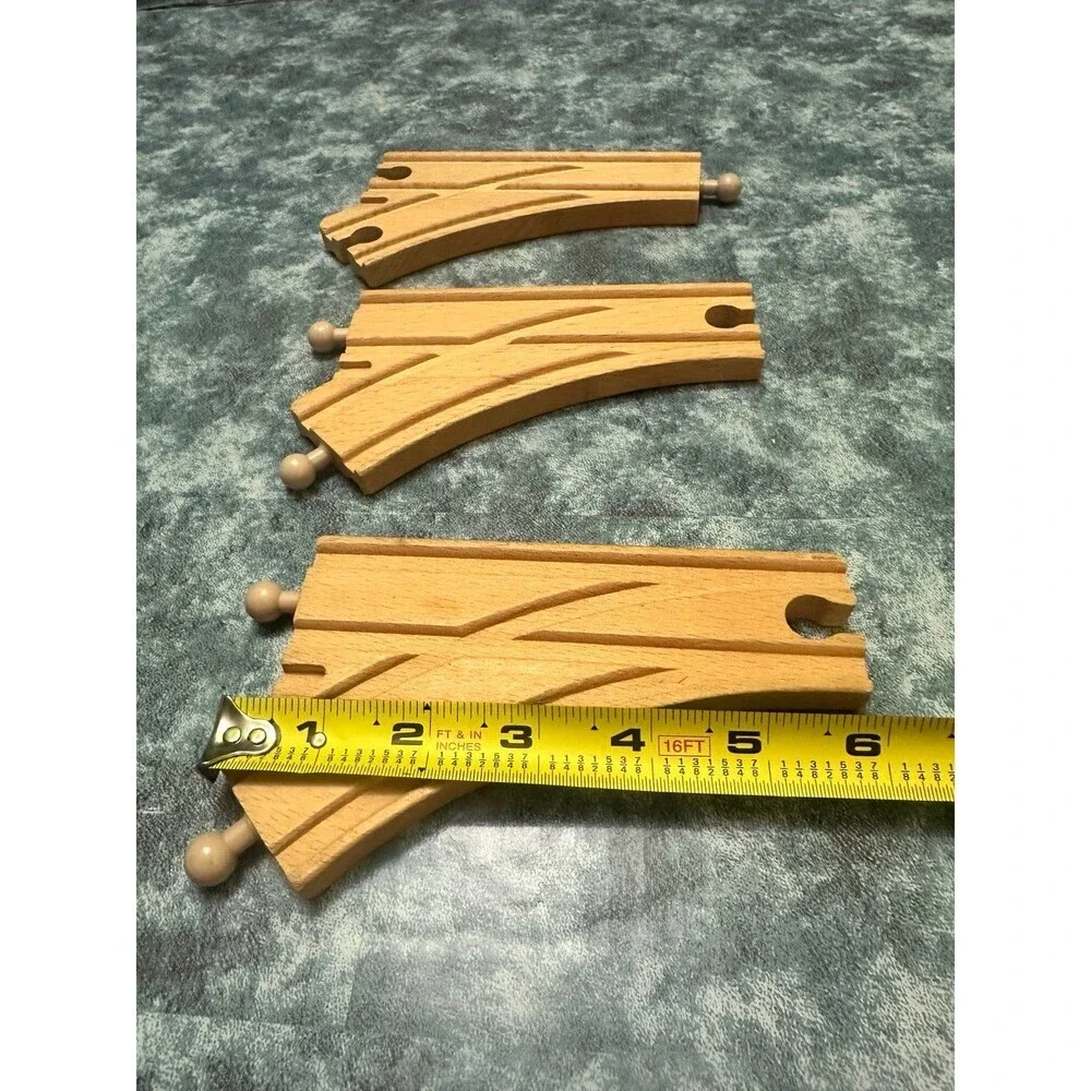 Thomas & Friends Wooden Train Track Curved Connectors - Brown